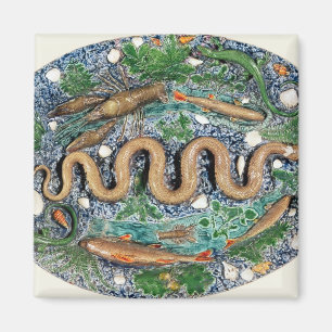 Imán Plato oval grande moldeado en relieve