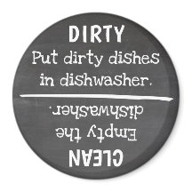 Platos sucios y limpios hacen algo