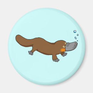 Imán Platypus pato-cargado en cuenta natación linda
