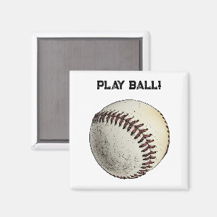 Imán Play Ball Baseball Sketch - Deportes Batup