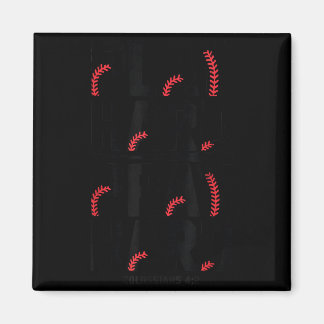 Imán Play Hard Pray Hard Youth Boy Christian Baseball J