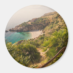 Imán Playa aislada en el cíngaro de Lo, Sicilia