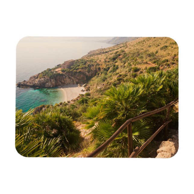 Imán Playa aislada en Lo Zingaro, Sicilia (Horizontal)