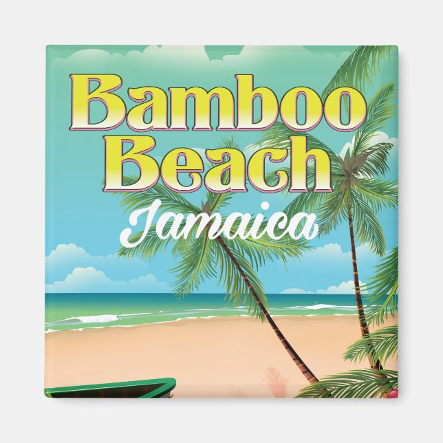 Imán Playa Bamboo Jamaica (Frente)
