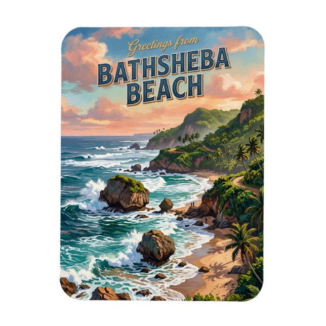 Imán Playa Bathsheba Barbados (Vertical)