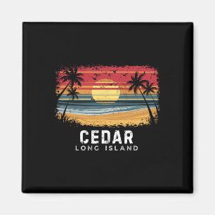 Imán Playa Cedar Beach Long Island de Surfboard