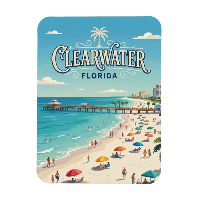 Imán Playa Clearwater EE. UU. (Vertical)