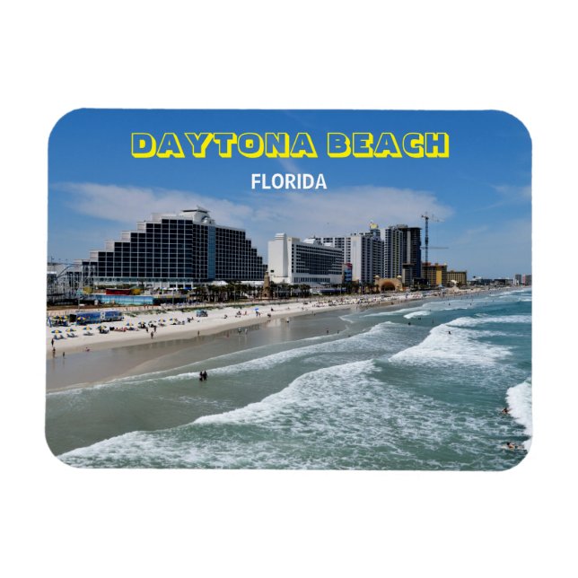 Imán Playa Daytona, fondo de Florida (Horizontal)