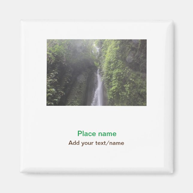 Imán playa de agua océano playa añadir nombre de sitio  (Frente)