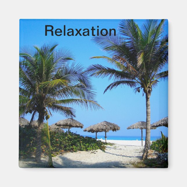 Imán Playa De Arena Con Palmeras Y Magno Con Vistas Al  (Frente)