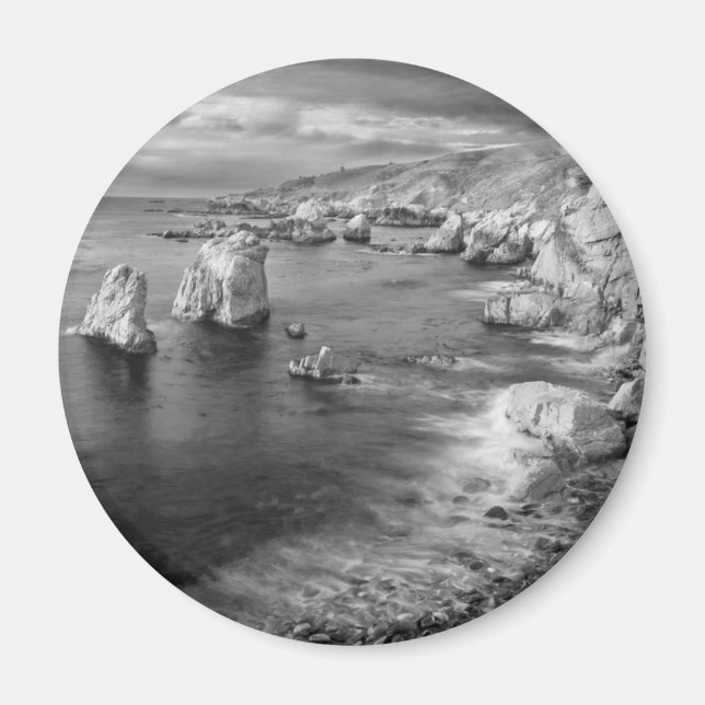 Imán Playa de B&W, California (Frente)