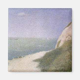 Imán Playa de Honfleur por Georges Seurat, arte vintage