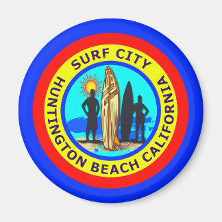IMÁN PLAYA DE HUNTINGTON DE LA CIUDAD DE SURF CALIFORNI