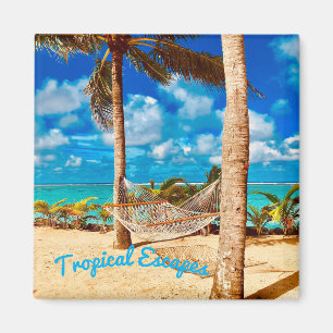 Imán Playa de Isla del Caribe Tropical, relajante