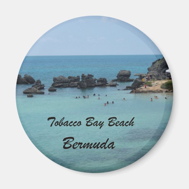 Imán Playa de la Bahía del Tabaco, Bermudas (Frente)