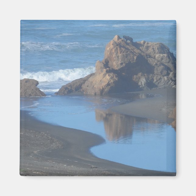 Imán Playa de la costa de Mendocino (Frente)