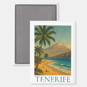 Imán Playa de la isla canaria de Tenerife vintage Viaje