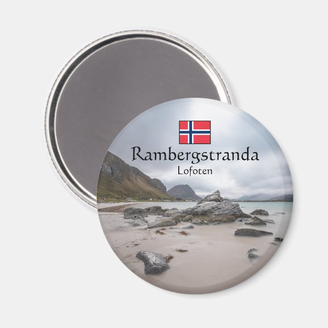 Imán Playa de Lofoten Ramberg (Anverso/Reverso)