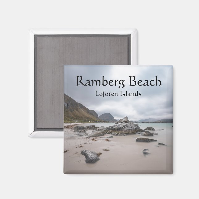 Imán Playa de Lofoten Ramberg (Anverso/Reverso)