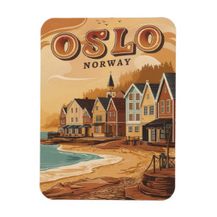 Imán playa de Oslo Noruega recuerdos y regalos vintage