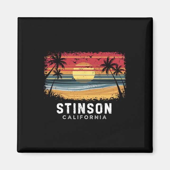 Imán Playa de Stinson California Surfboard Beach (Frente)