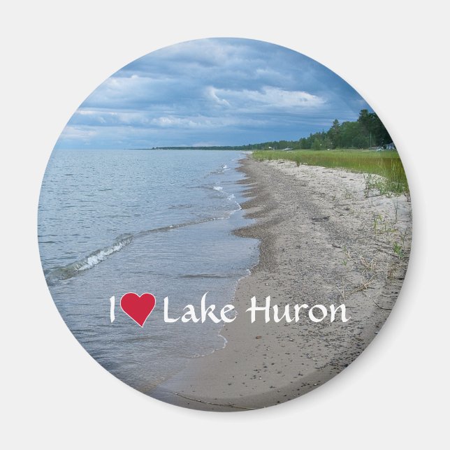 Imán Playa de Verano del Lago Huron (Frente)