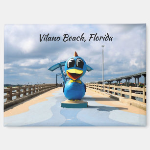 Imán Playa de Vilano, muelle pesquero de Florida