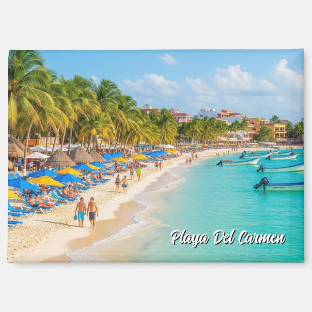 Imán Playa del Carmen México Viaje (Anverso)