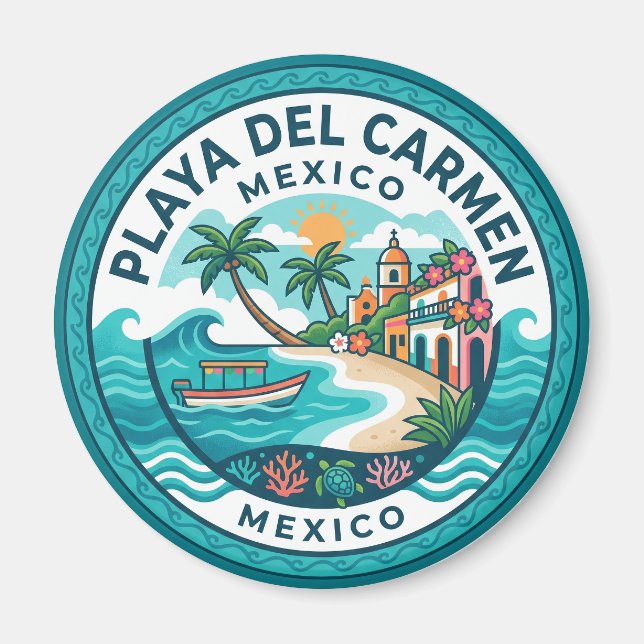 Imán Playa del Carmen Playa México (Frente)