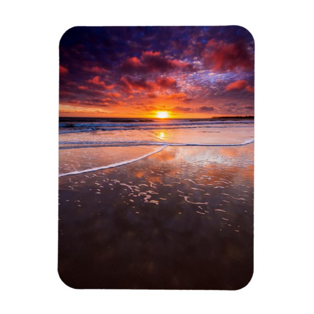 Imán Playa del Estado Ventura al atardecer (Vertical)
