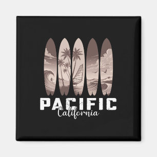 Imán Playa del Pacífico California Surfboard Hombres Mu