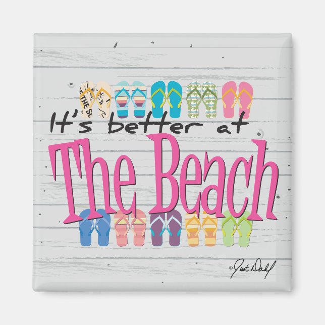 Imán Playa - Es mejor en la playa (Frente)