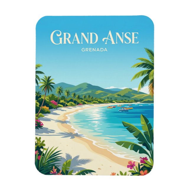Imán Playa Grand Anse Granada (Vertical)