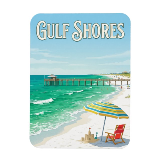 Imán Playa Gulf Shores (Vertical)