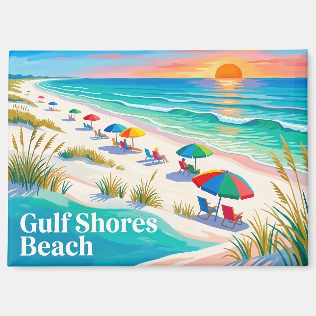 Imán Playa Gulf Shores Alabama (Anverso)