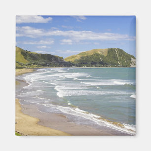 Imán Playa Makorori cerca de Gisborne, Eastland, Nueva
