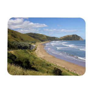 Imán Playa Makorori cerca de Gisborne, Eastland, Nueva