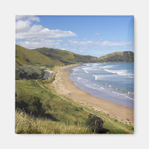 Imán Playa Makorori cerca de Gisborne, Eastland, Nueva