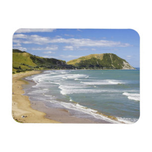 Imán Playa Makorori cerca de Gisborne, Eastland, Nueva 