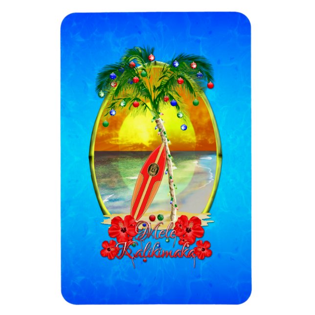 Imán Playa Mele Kalikimaka (Vertical)