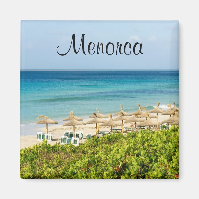 Imán Playa Menorca de Santo Tomás: Magnet de recuerdo (Frente)