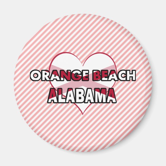 Imán Playa naranja, Alabama (Frente)