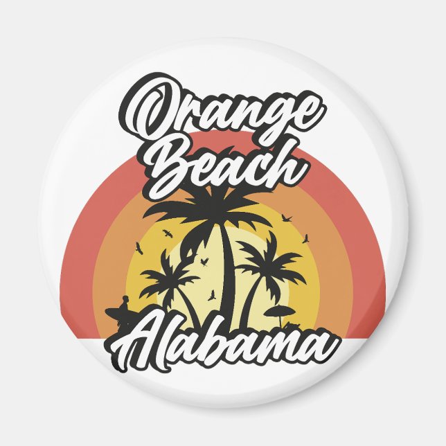 Imán Playa naranja, Alabama (Frente)