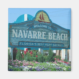 Imán Playa Navarre, Florida, foto de signo de bienvenid