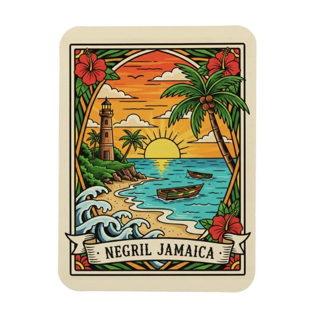 Imán Playa Negril Jamaica (Vertical)