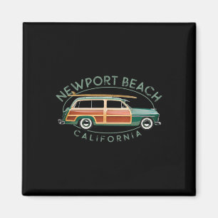 Imán Playa Newport California Surfing Vintage