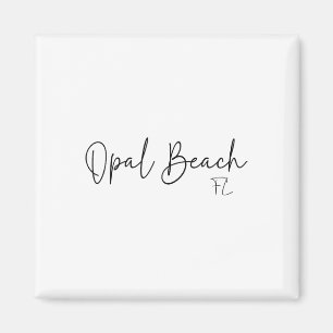 Imán Playa Opal Florida Ca Retro Para Hombres Mujeres 