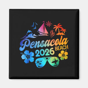 Imán Playa Pensacola Florida 2026 Tie Dye Vacaciones Ve