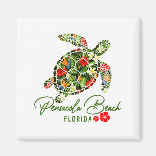 Imán Playa Pensacola Florida Tortuga Marina Tropical Hi