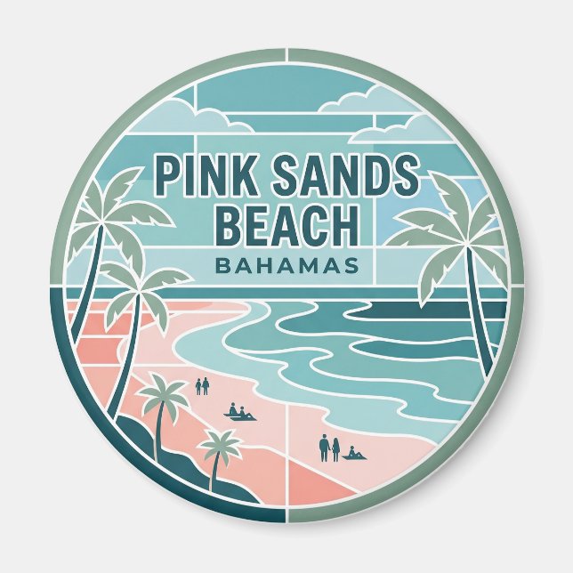 Imán Playa Pink Sands Bahamas (Frente)